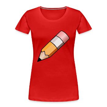 stylo apprentissage crayon professeur enseignant l'école p - T-shirt bio Premium Femme - rouge - Devant - Mia (176cm)