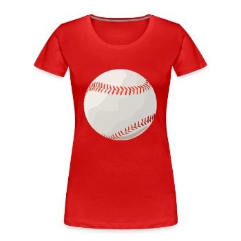 Baseball Ball Handschuh Spieler Amerika Geschenk - Frauen Premium Bio T-Shirt - Rot - Vorne - Mia (176cm)