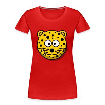 leopard - Women's Premium Organic T-Shirt - red - Front - Mia (176cm)