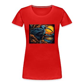Ibis - Frauen Premium Bio T-Shirt - Rot - Vorne - Mia (176cm)