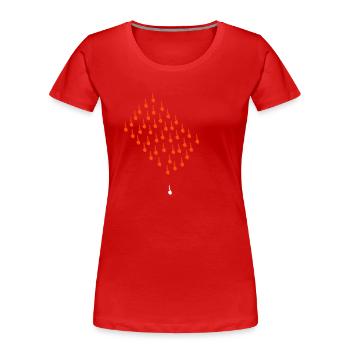 Schwangerschaft - Frauen Premium Bio T-Shirt - Rot - Vorne - Mia (176cm)