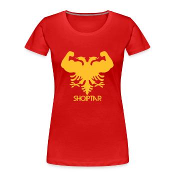shqiptar - Frauen Premium Bio T-Shirt - Rot - Vorne - Mia (176cm)