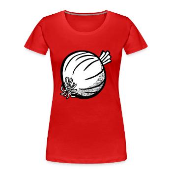 onions halloween vegetables vegetables14 - Women's Premium Organic T-Shirt - red - Front - Mia (176cm)