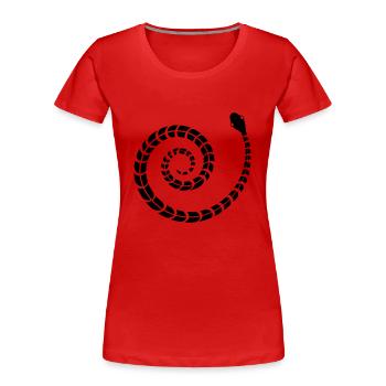 Snake - Toxic - T-shirt bio Premium Femme - rouge - Devant - Mia (176cm)