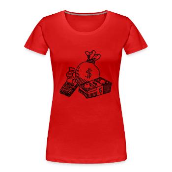 argent - T-shirt bio Premium Femme - rouge - Devant - Mia (176cm)