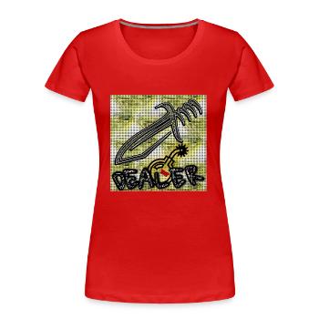 DEALER - Club WoW - Frauen Premium Bio T-Shirt - Rot - Vorne - Mia (176cm)