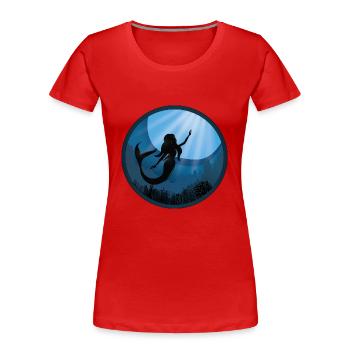 Mermaid Underwater - Women's Premium Organic T-Shirt - red - Front - Mia (176cm)
