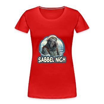 Sabbel Nich Walross Matrose - Frauen Premium Bio T-Shirt - Rot - Vorne - Mia (176cm)