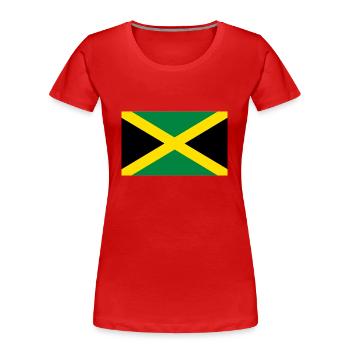 jamaica flag - Frauen Premium Bio T-Shirt - Rot - Vorne - Mia (176cm)