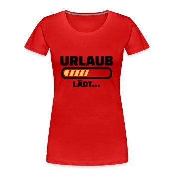 Urlaub - Frauen Premium Bio T-Shirt - Rot - Vorne - Mia (176cm)