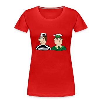 Police - Women's Premium Organic T-Shirt - red - Front - Mia (176cm)