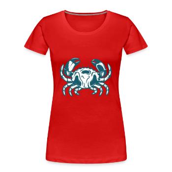 Meerestiere - Frauen Premium Bio T-Shirt - Rot - Vorne - Mia (176cm)