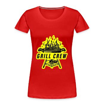 Grill Crew Grilling - Women's Premium Organic T-Shirt - red - Front - Mia (176cm)