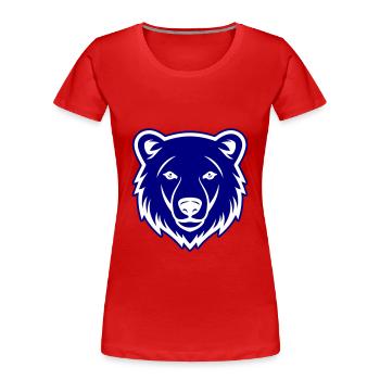 Eisbär Kopf Polar bär - Frauen Premium Bio T-Shirt - Rot - Vorne - Mia (176cm)