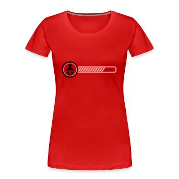baby loading - T-shirt bio Premium Femme - rouge - Devant - Mia (176cm)