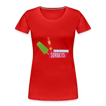 Sommer - Frauen Premium Bio T-Shirt - Rot - Vorne - Mia (176cm)