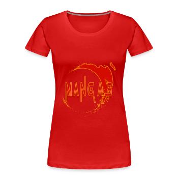 Manga - Frauen Premium Bio T-Shirt - Rot - Vorne - Mia (176cm)