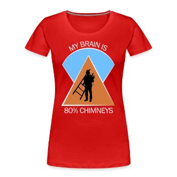 Schornsteinfeger Schlotfeger - Frauen Premium Bio T-Shirt - Rot - Vorne - Mia (176cm)