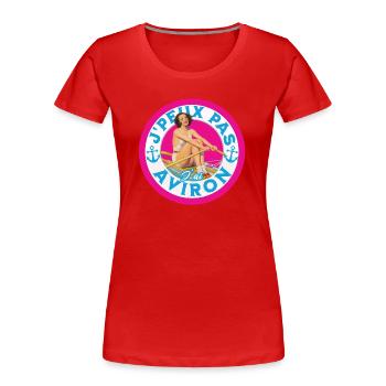 J peux pas j ai aviron - T-shirt bio Premium Femme - rouge - Devant - Mia (176cm)