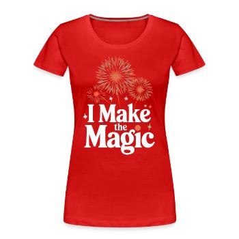 Pyrotechniker Feuerwerk Pyrotechnik - Frauen Premium Bio T-Shirt - Rot - Vorne - Mia (176cm)