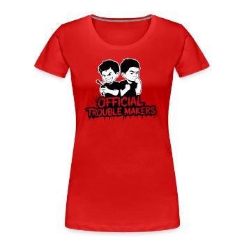 Familienbande - Geschwisterliebe & Rivalität - Frauen Premium Bio T-Shirt - Rot - Vorne - Mia (176cm)