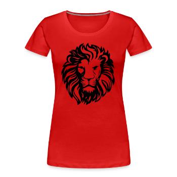 lion - Women's Premium Organic T-Shirt - red - Front - Mia (176cm)