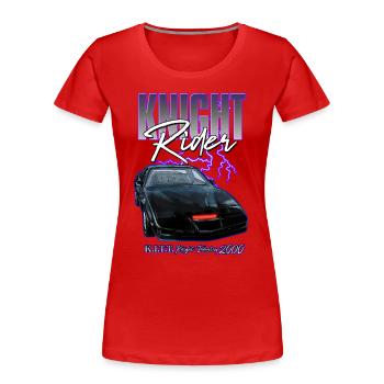 Knight Rider KITT Knight Industry 2000 - Women's Premium Organic T-Shirt - red - Front - Mia (176cm)