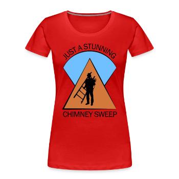 Schornsteinfeger Schlotfeger - Frauen Premium Bio T-Shirt - Rot - Vorne - Mia (176cm)