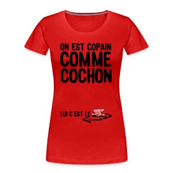 thick as thieves citation1 term - Women's Premium Organic T-Shirt - red - Front - Mia (176cm)
