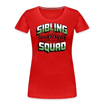 Sibling Squad Geschwisterliebe und Rivalität - Frauen Premium Bio T-Shirt - Rot - Vorne - Mia (176cm)