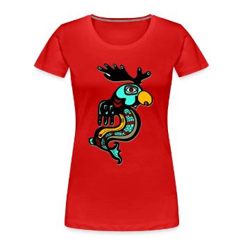 Tribal - Women's Premium Organic T-Shirt - red - Front - Mia (176cm)