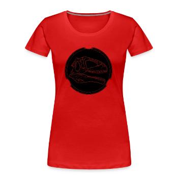 Giganotosaurus Fossil - Frauen Premium Bio T-Shirt - Rot - Vorne - Mia (176cm)
