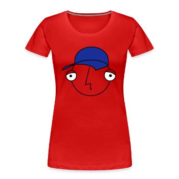 Lame-o - Women's Premium Organic T-Shirt - red - Front - Mia (176cm)
