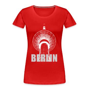 Tour de télévision de Berlin - T-shirt bio Premium Femme - rouge - Devant - Mia (176cm)