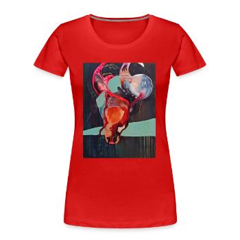 Bull Series - Women's Premium Organic T-Shirt - red - Front - Mia (176cm)