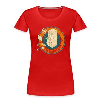 telematch2000 - Women's Premium Organic T-Shirt - red - Front - Mia (176cm)