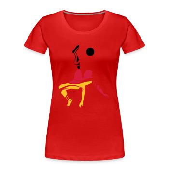 Germany soccer male de - Frauen Premium Bio T-Shirt - Rot - Vorne - Mia (176cm)