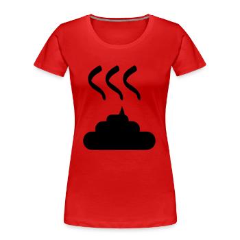 Merde - T-shirt bio Premium Femme - rouge - Devant - Mia (176cm)