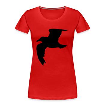 Möwe - Women's Premium Organic T-Shirt - red - Front - Mia (176cm)