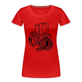 Fotokamera - Frauen Premium Bio T-Shirt - Rot - Vorne - Mia (176cm)