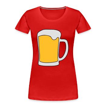 alcool bière boire ivre - T-shirt bio Premium Femme - rouge - Devant - Mia (176cm)