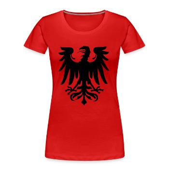 adler - Frauen Premium Bio T-Shirt - Rot - Vorne - Mia (176cm)