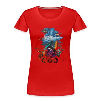 Graffiti Kunst Graffiti Stil Graffiti Splash - Frauen Premium Bio T-Shirt - Rot - Vorne - Mia (176cm)