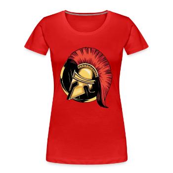 Molon Labe Sparta Helm Spartaner Spartacus - Frauen Premium Bio T-Shirt - Rot - Vorne - Mia (176cm)