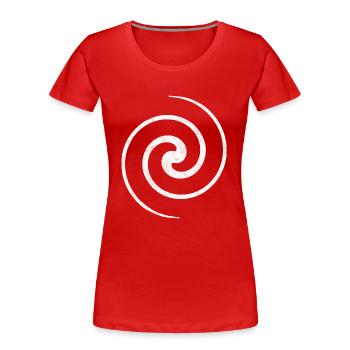 Wirbel - Frauen Premium Bio T-Shirt - Rot - Vorne - Mia (176cm)