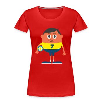 Ballsport - Frauen Premium Bio T-Shirt - Rot - Vorne - Mia (176cm)