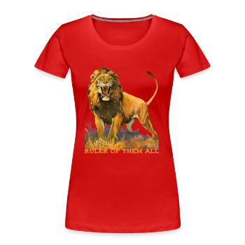 Wildtiere - Frauen Premium Bio T-Shirt - Rot - Vorne - Mia (176cm)