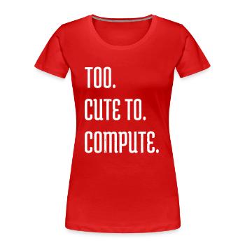 statement hacking coding hacking code - Women's Premium Organic T-Shirt - red - Front - Mia (176cm)