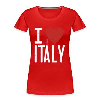 I love Italy - Women's Premium Organic T-Shirt - red - Front - Mia (176cm)