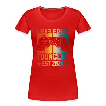leveled up to uncle Est 2024 Level Unlocked 2024 - Women's Premium Organic T-Shirt - red - Front - Mia (176cm)